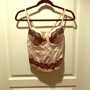 H&M Corset Beige and Black Lace Size 8